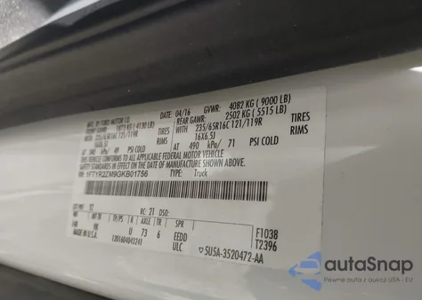 2016 Ford Transit-250 из США, поврежденный, VIN 1FTYR2ZM9GKB01756